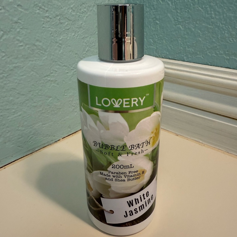 Lovery White Jasmine Bubble Bath Vitamin E and Shea Butter 200ml Great Gift New